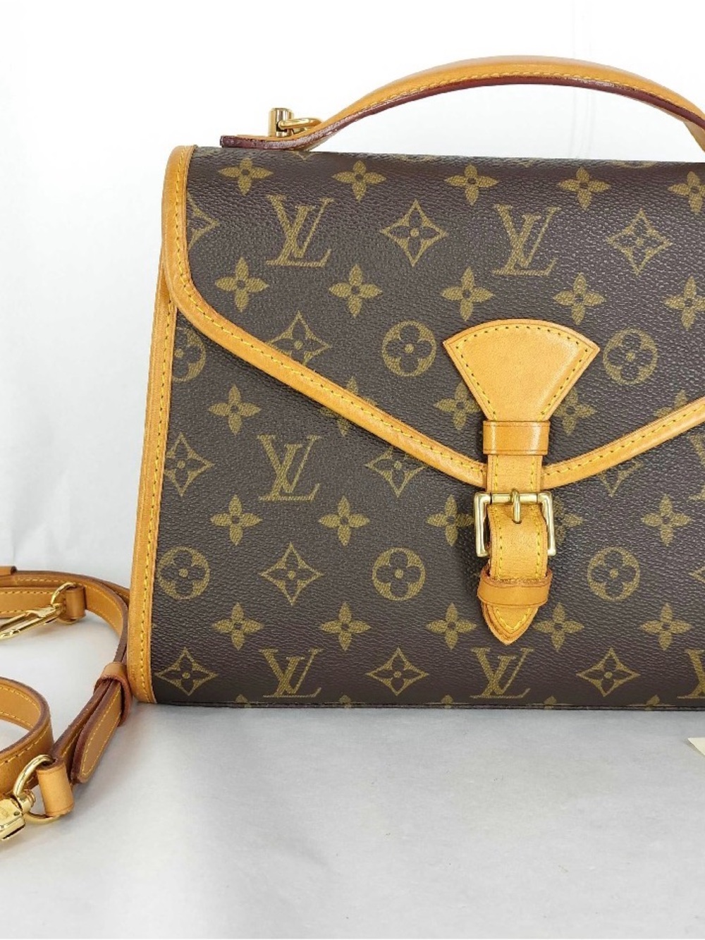 Louis Vuitton Bel Air Monogram Canvas Brown & Vachetta Handbag